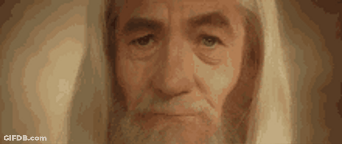 Gandalf Peaceful Smiling Face GIF