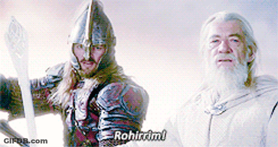 Gandalf With Knight On His Side GIF