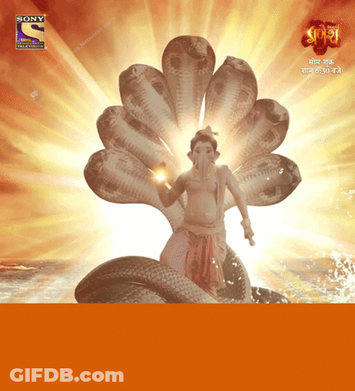 Ganesh 3D With Snakes GIF