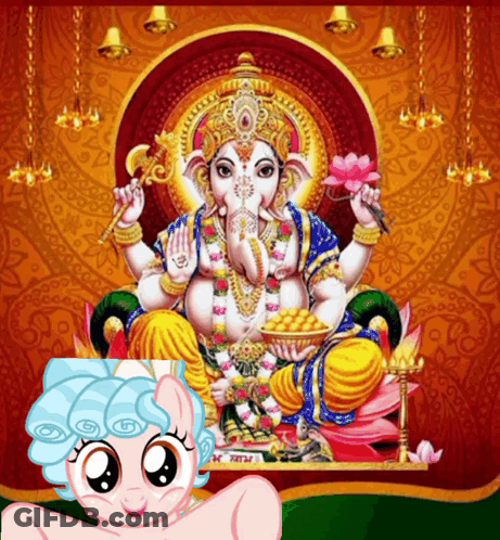 Ganesha Holding Mouse Happy Vinayaka Chavithi GIF