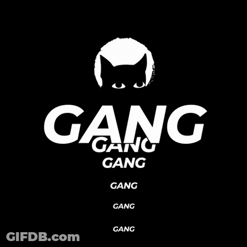 Gang Gang Text Animation GIF
