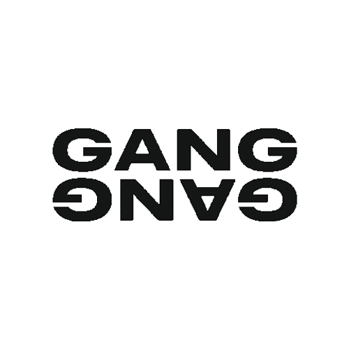 Gang Gang Text Zooming In And Out GIF