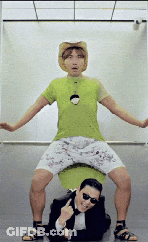 Gangnam Style Psy Crazy Elevator Dance GIF