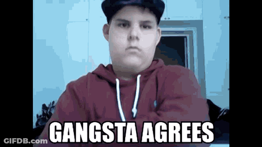 Gangsta Agrees Nod Anttuboy YouTuber Meme GIF