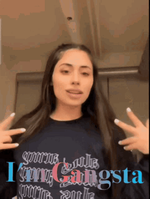 Gangsta Feels Pose Woman Funny Meme GIF