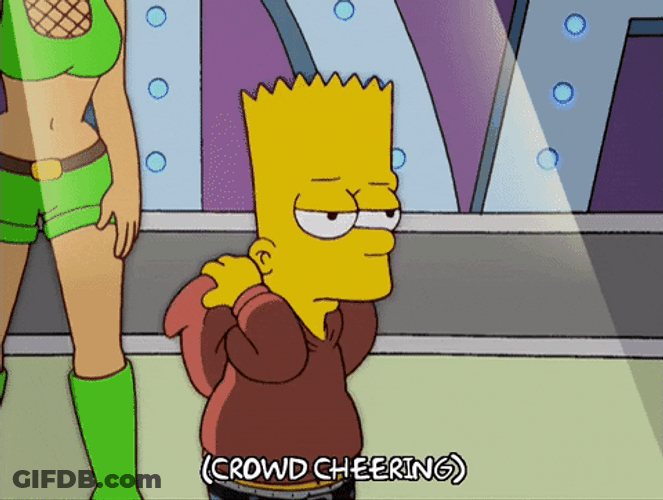 Gangsta Hoodie Microphone Bart Simpson GIF