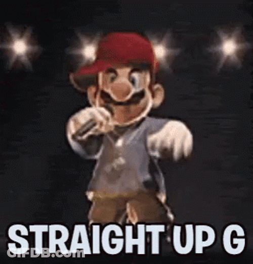 Gangsta Mario Rapper Hip Hop Meme GIF