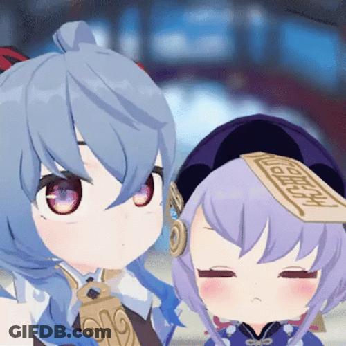 Ganyu And Qiqi Talking Each Other GIF