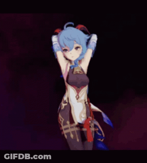Ganyu Dancing With Shadows GIF
