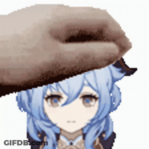 Ganyu Patting The Head By Big Hand GIF