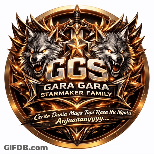 Gara Gara Starmaker Family Logo With Two Wolves GIF