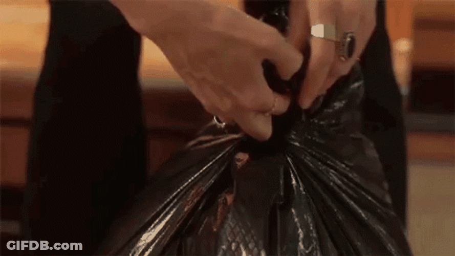 Garbage Bag Tying Gaunt GIF