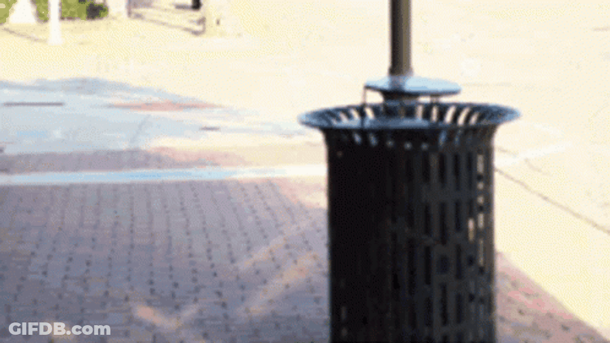 Garbage Looking Garbage Can GIF