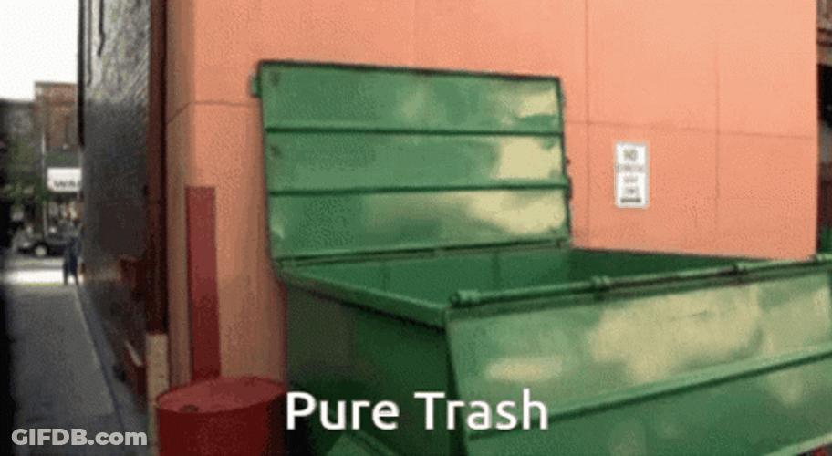 Garbage Man Thrown Pure Trash GIF