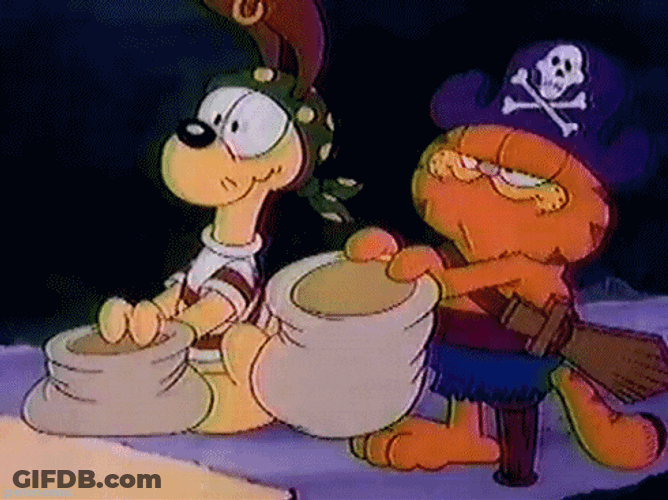 Garfield And Odie Trick Or Treat GIF