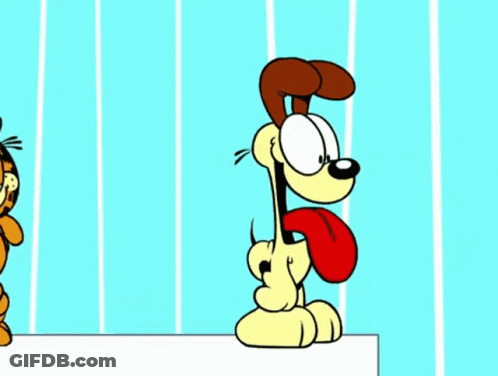 Garfield And Snoopy Standing Together GIF