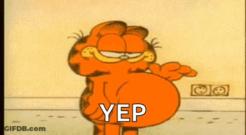 Garfield Cartoon Character With Big Belly GIF