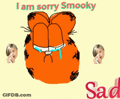 Garfield Crying I Am Sorry Smooky GIF