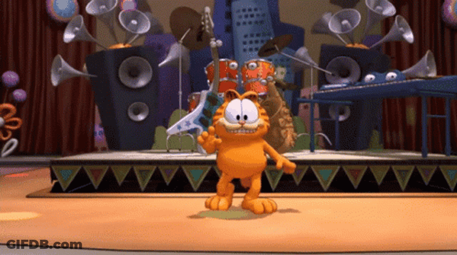 Garfield Dancing And Music Friends GIF