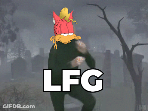 Garfield Dancing In Cemetery Saying LFG GIF