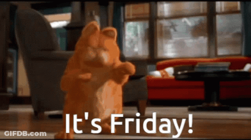 Garfield Dancing In Living Room It's Friday GIF