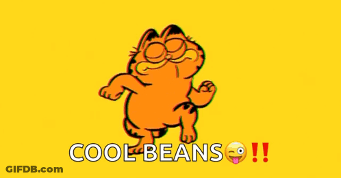 Garfield Dancing With Cool Beans GIF