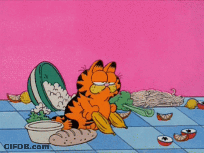 Garfield Eating Banana GIF