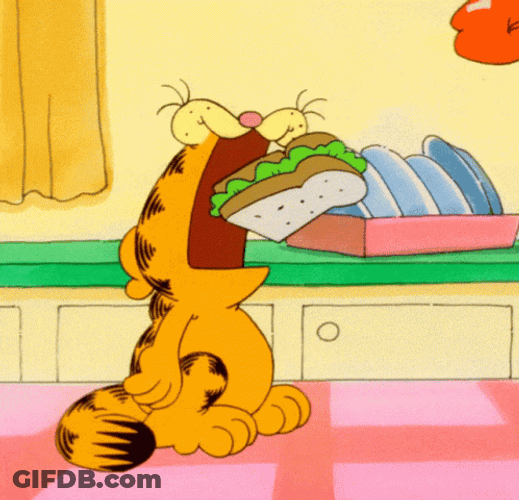 Garfield Eating Food GIF