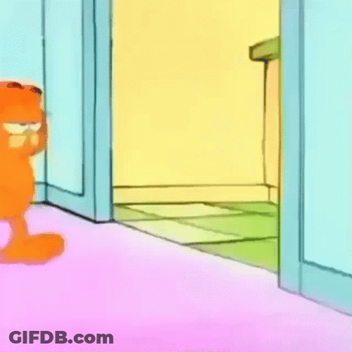 Garfield Eating Wall GIF