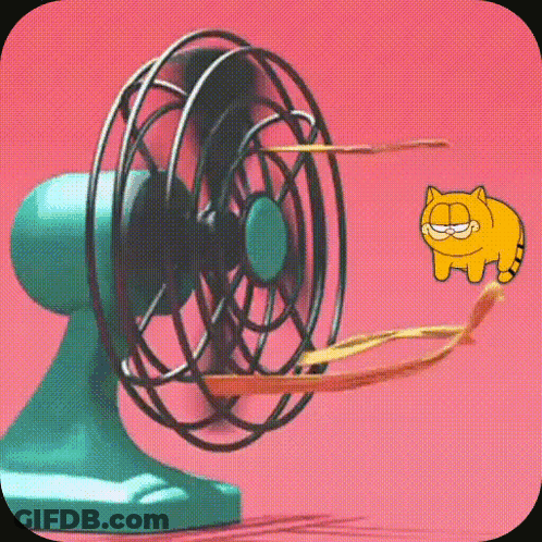 Garfield Flying Around Fan GIF