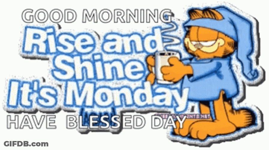 Garfield Good Morning Happy Monday GIF
