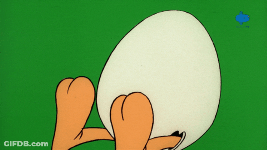 Garfield In Egg Shell GIF