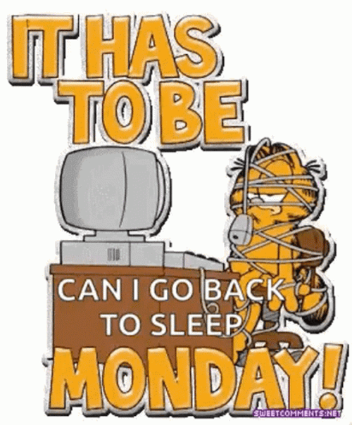 Garfield It Has To Be Monday GIF
