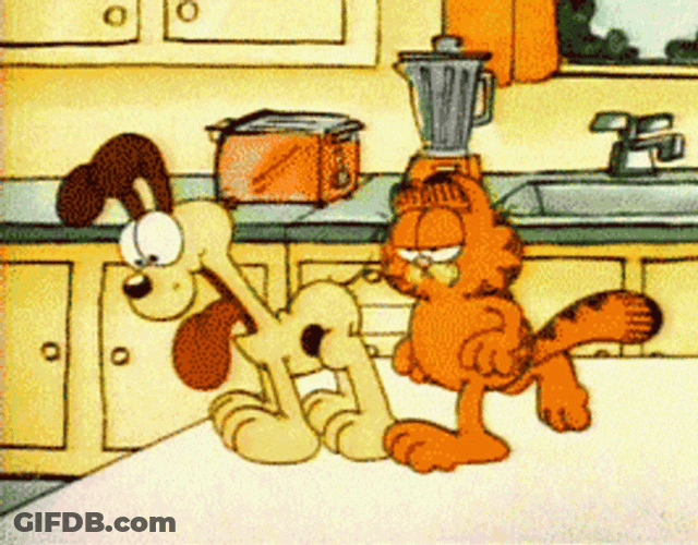 Garfield Kicking Odie GIF