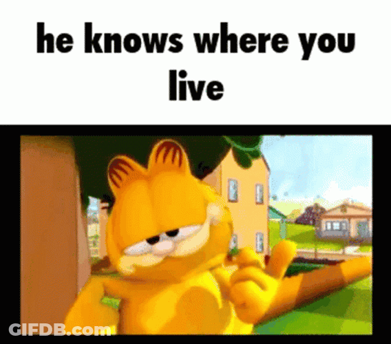 Garfield Knows Where You At GIF