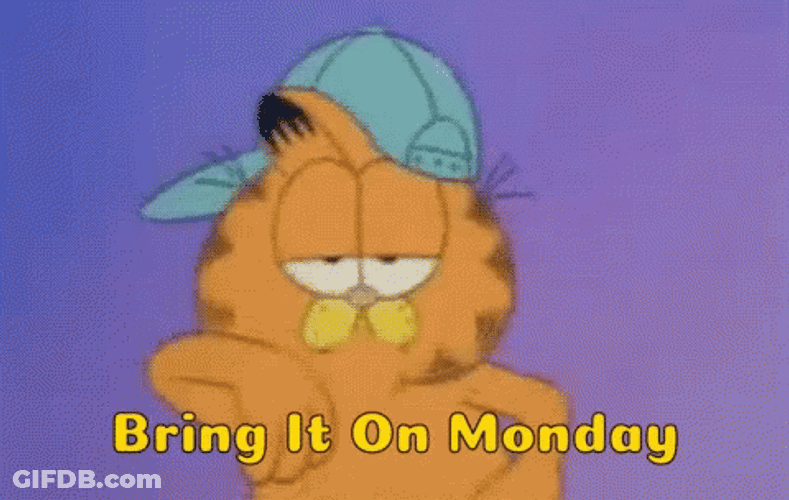 Garfield Made It Through Monday GIF