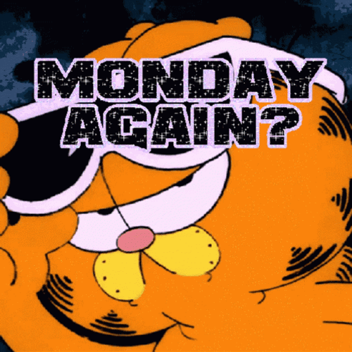 Garfield On Sunglasses Monday Again GIF