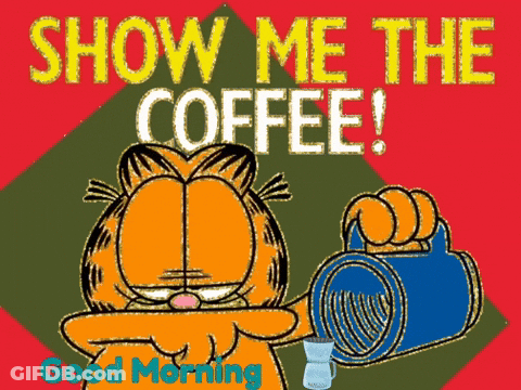 Garfield Pouring Coffee Show Me The Coffee Good Morning GIF