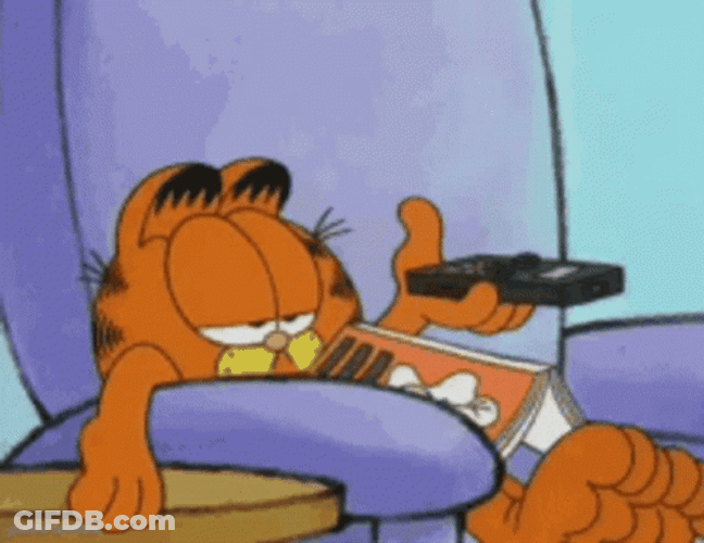 Garfield Pressing Remote Control GIF