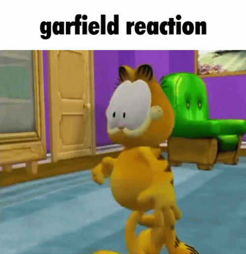 Garfield Screaming Reaction GIF