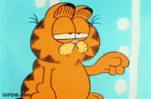 Garfield Sitting And Pointing GIF