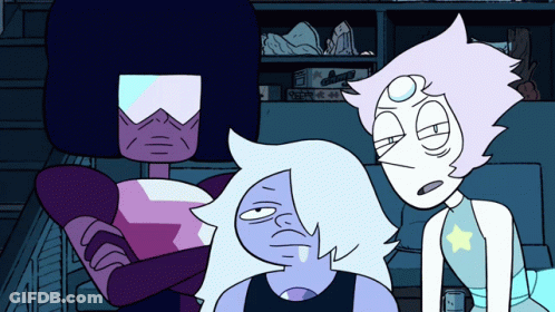Garnet Amethyst And Pearl Looking Tired GIF