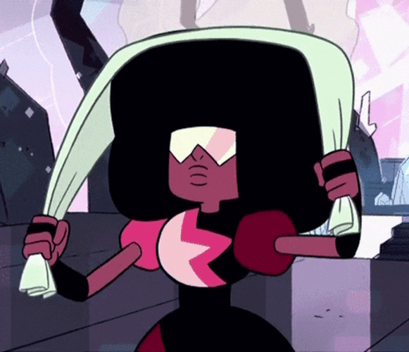 Garnet Drying Her Hair GIF