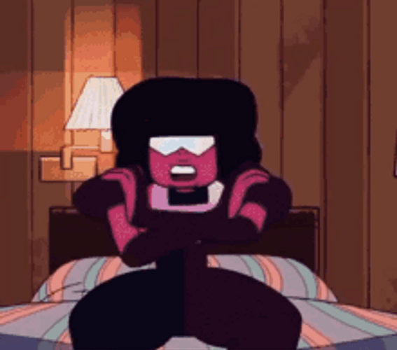Garnet From Steven Universe Breaking Into Two GIF