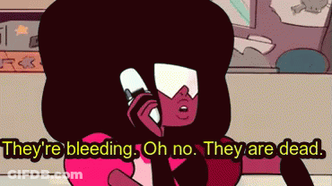 Garnet On Phone Saying They Are Bleeding Dead GIF
