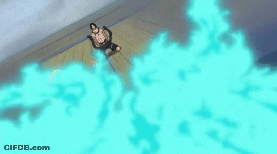 Garp Ace Power Attack GIF