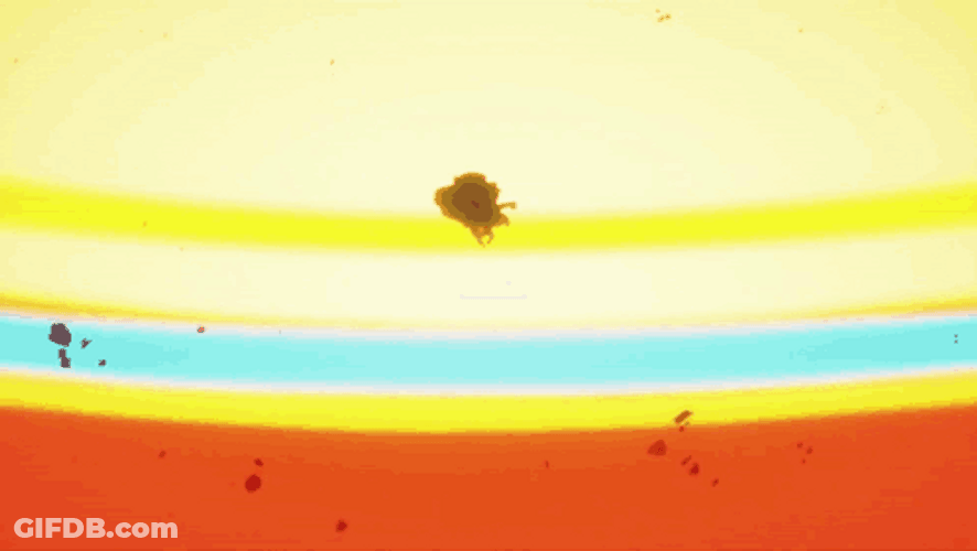 Garp Galaxy Impact Against The Pirates Island GIF
