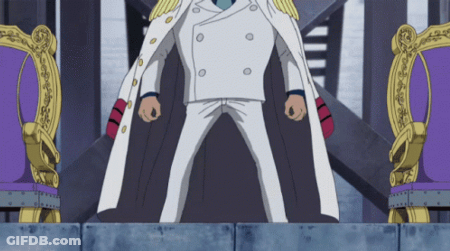 Garp Sitting Down Like King GIF
