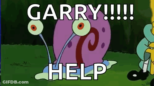 Garry From Spongebob Squarepants Is Asking For Help From Bart Simpson . GIF