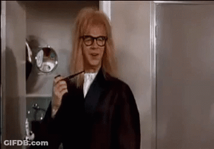 Garth Algar Smoking Tobacco Waynes World GIF